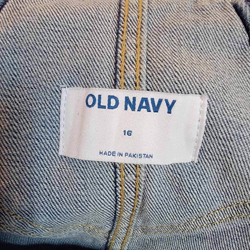 Old Navy Women's Blue Jean Overalls Size 16 - Picture 4 of 11